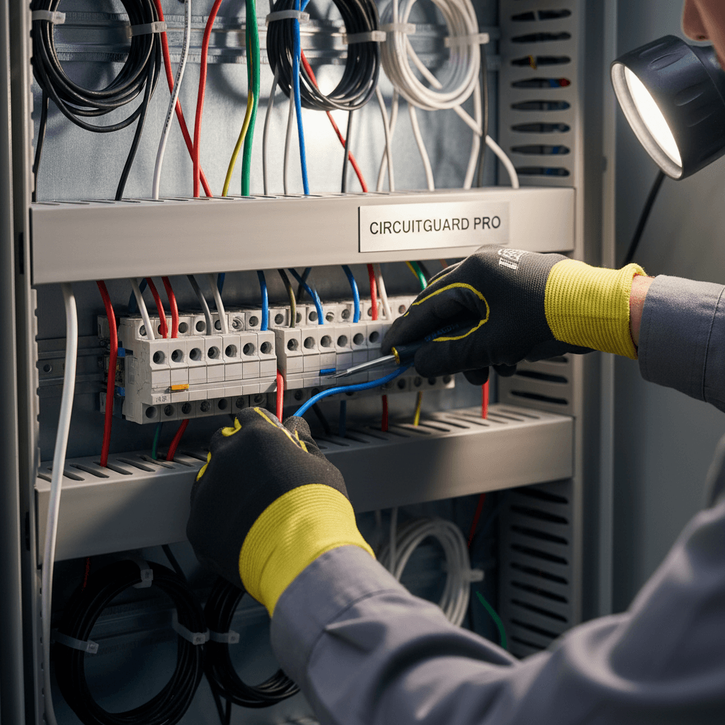 Securing a wire connection inside an appliance panel